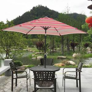 9FT Red Stripes Outdoor Umbrella Cover