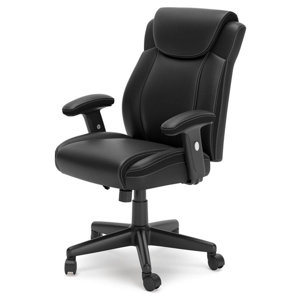 Black Faux Leather Adjustable Executive Swivel Chair