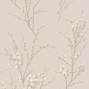 Pussy Willow Dove Grey Unpasted Removable Wallpaper Sample