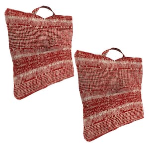 20 in. W x 20 in. H x 5 in. T Square Tufted Outdoor Floor Cushion in Everest Caramel (2-Pack)