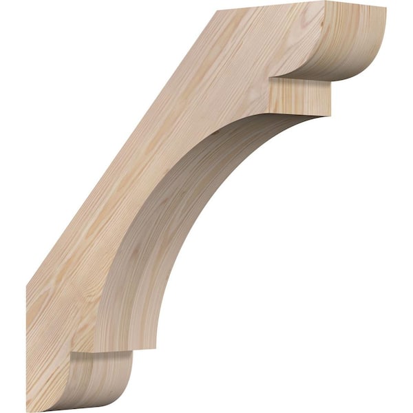 Ekena Millwork 5 1/2"W x 24"D x 24"H Olympic Smooth Knee Brace, Douglas Fir