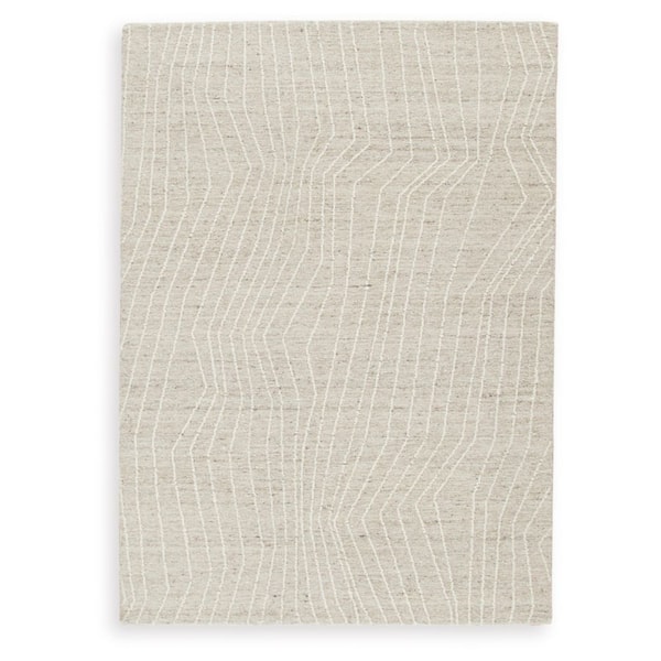 Varahill Beige 5 ft. x 7 ft. Abstract Area Rug