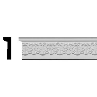 SAMPLE - 1/2 in. x 12 in. x 2-1/2 in. Urethane Acanthus Leaf Panel Moulding