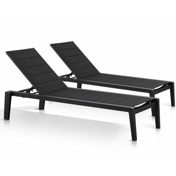 black metal chaise