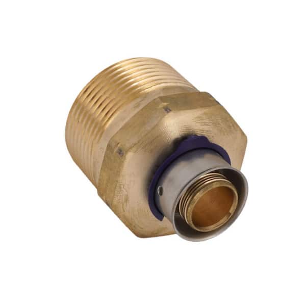 Viega PureFlow 3/4 in. Press x 1-1/4 in. MPT Zero Lead Bronze