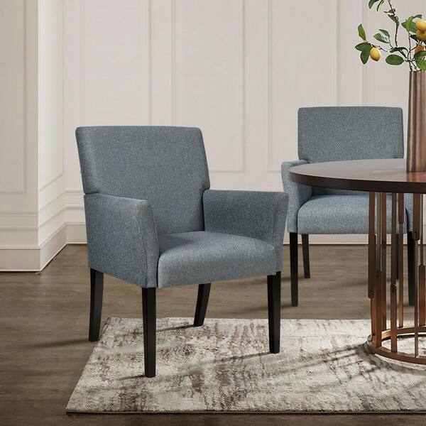 35.5 in. H Gray Linen Accent Chair Upholstered Chair