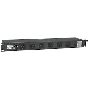 Rack-Mount 12-Outlet 120-Volt Transformer-Friendly Power Strip