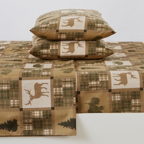 4-Piece Stonehurst Microfiber Queen Wilderness Ultra-Soft Sheet Set