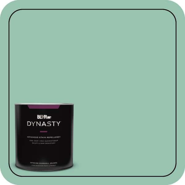 BEHR DYNASTY 1 qt. #M420-4 Jade Mountain One-Coat Hide Eggshell Enamel Interior Stain-Blocking Paint and Primer