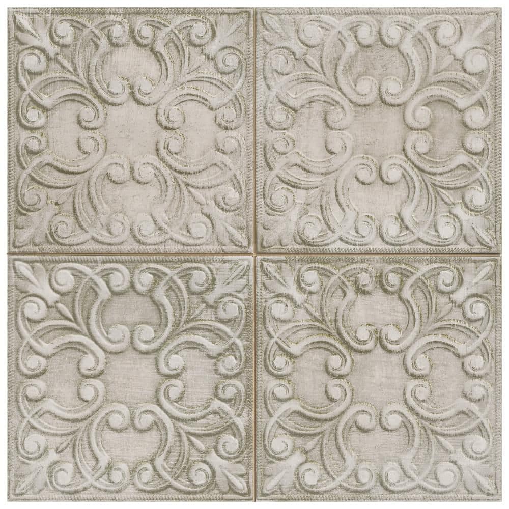 Victorian Tin Zinc 9 in. x 9 in. Porcelain Wall Take Home Tile Sample price history on PriceWatchPro