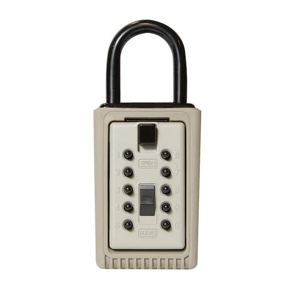 Door Padlock Security Passsword Lock 4 Digit Codes With Lock Box For Keys Card
