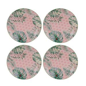 Green Botanical Botanical Porcelain Salad Plate (Set of 4)