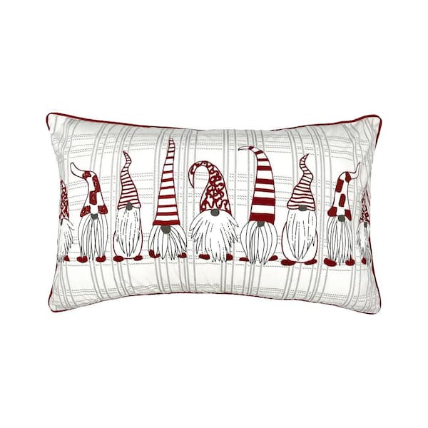 MOD LIFESTYLES 14 in. x 26 in. Holiday Gnomes Pillow