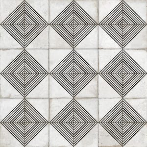 Kings Rombos Nero 17-5/8 in. x 17-5/8 in. Ceramic Floor and Wall Tile (10.95 sq. ft./Case)