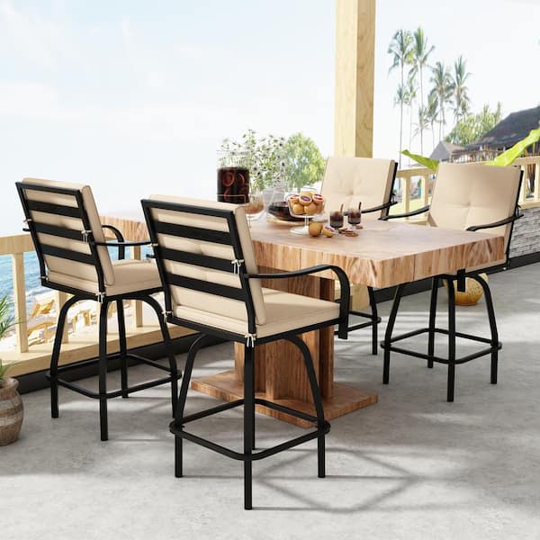 beige patio chairs