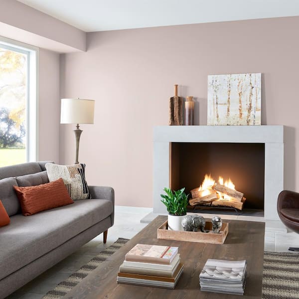 BEHR PRO 5 gal. #N130-2 Ash Rose Dead Flat Interior Paint PR10505