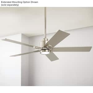Zandra 52 in. White Changing Integrated LED Indoor Brushed Nickel Ceiling Fan w/Light Kit and Remote Powered by Hubspace