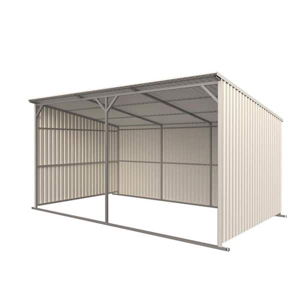 20 ft. W x 12 ft. D Single Garage Metal Shed, Heavy-Duty Steel Shelter with Skid Base Storage Shed (240 sq. ft.)