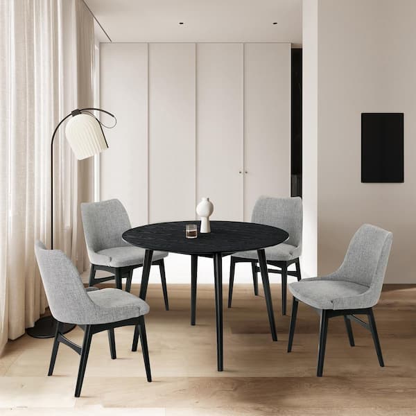 black 4 seater dining set