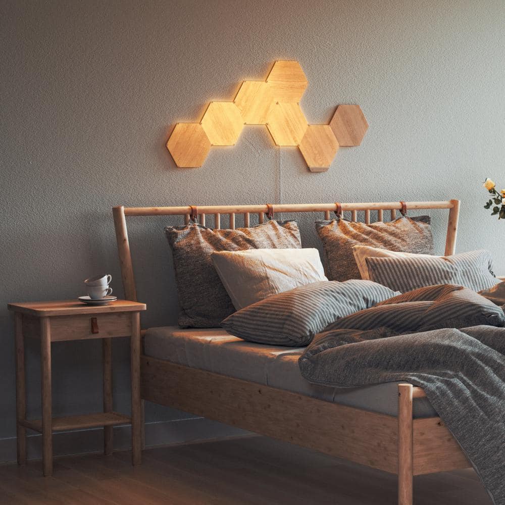 Nanoleaf 7 Panels Adjustable White Hexagon Modular LED Wall Lights