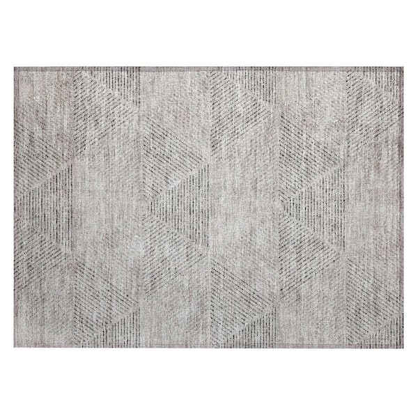 Addison Rugs Chantille Machine Washable Indoor/Outdoor Abstract ACN777 Taupe 1 ft. 8 in. x 2 ft. 6 in. Area Rug