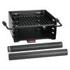 PILOT ROCK Park Style Steel Portable Outdoor BBQ Charcoal Grill and Post in Black H-16 B6X2