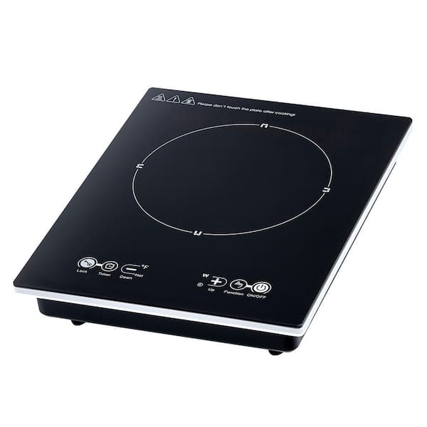 11 in. Portable Induction Cooktop 1800 W Electric Induction Burner 9 Temperature Glass Top 1 Element Black 2025 Upgrade