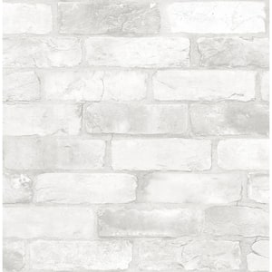 Loft White Brick Textured Peel & Stick Vinyl Strippable Wallpaper (Covers 30.75 sq. ft.)
