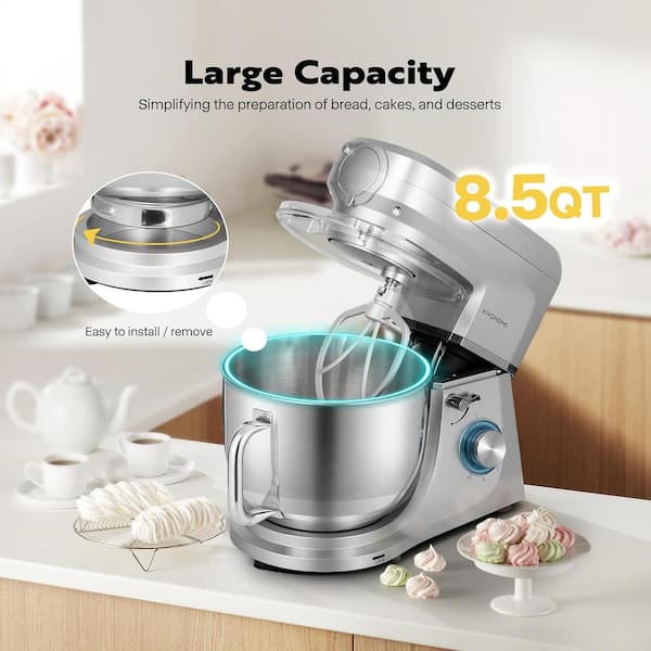 キッチン家電 Multifunctional Stand Mixer VIVOHOME 8.5 Qt. 10-Speed 6 in 1-Multifunctional Stand Mixer in