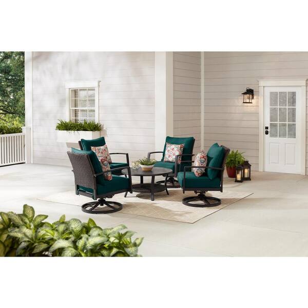 whitfield dark brown wicker outdoor patio motion lounge chair