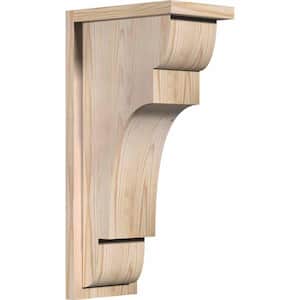 7-1/2 in. x 12 in. x 24 in. New Brighton Smooth Douglas Fir Corbel with Backplate