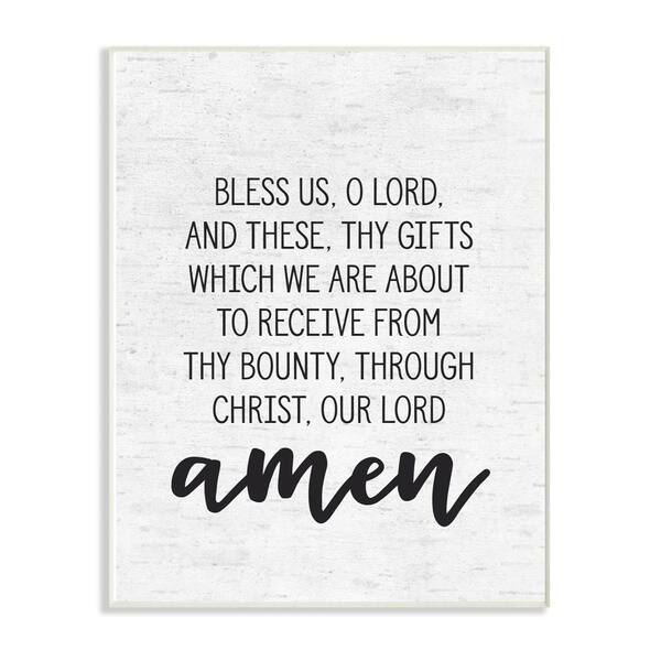 Stupell Industries 10 In X 15 In Bless Us O Lord Before Meal Prayer Subtle Birch Typography By Artist Lettered And Lined Wood Wall Art Ewp 143wd10x15 The Home Depot