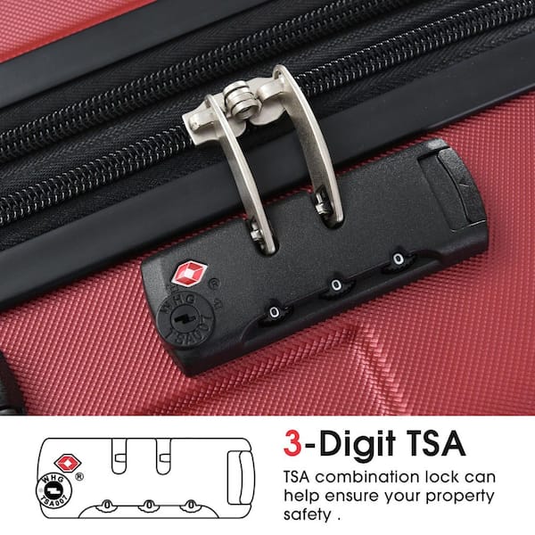 Merax 29.9 in. Red ABS Hardside Spinner Luggage 28 in. Suitcase