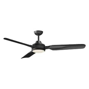 Fermont 60-in 1 Light Matte Black Integrated LED Ceiling Fan