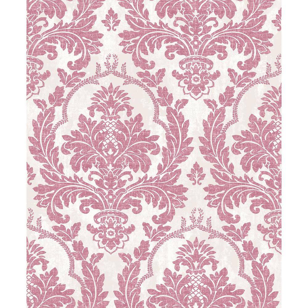 Elegant Damask Pink Wallpaper For Stylish Interiors