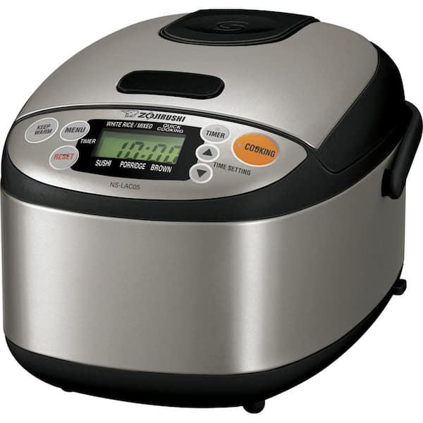 Zojirushi Micom Rice Cooker and Warmer with Trim in Stainless Steel and Black