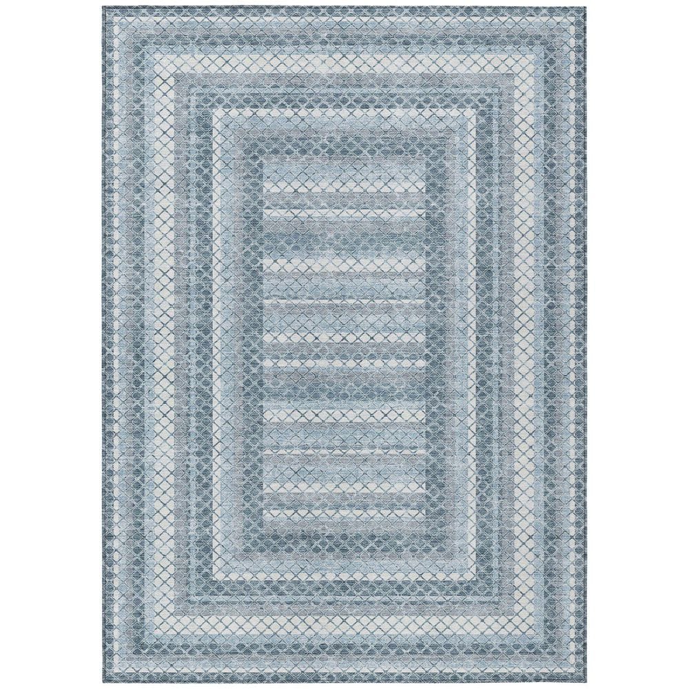 Chantille Machine Washable Indoor/Outdoor Abstract ACN2011 Denim 5 ft. x 7 ft. 6 in. Area Rug price history on PriceWatchPro