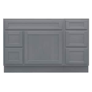 51 in. W x 21 in. D x 32.5 in. H Bath Vanity Cabinet without Top in Silver