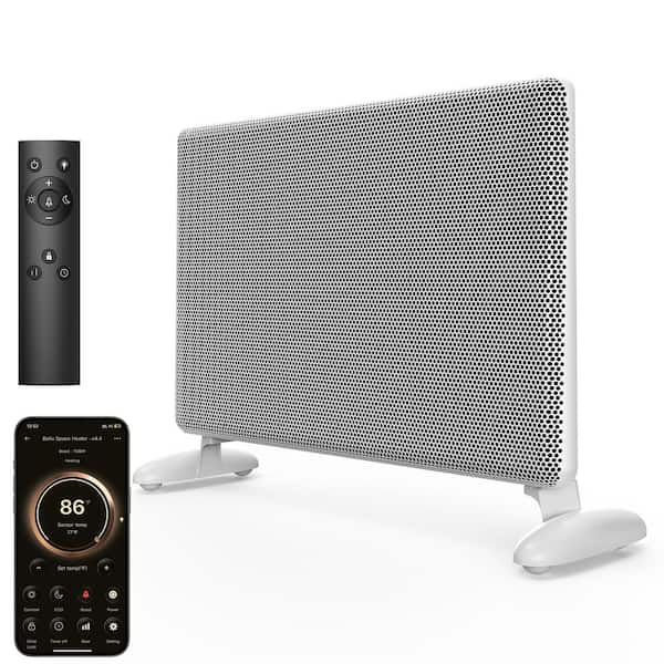 1500W Infrared Space Heater with Remote, App Control, 180° Heating