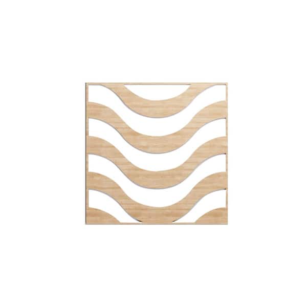Ekena Millwork 23-3/8 in. x 23-3/8 in. x 1/4 in. Alder Large Parker Decorative Fretwork Wood Wall Panels (50-Pack)