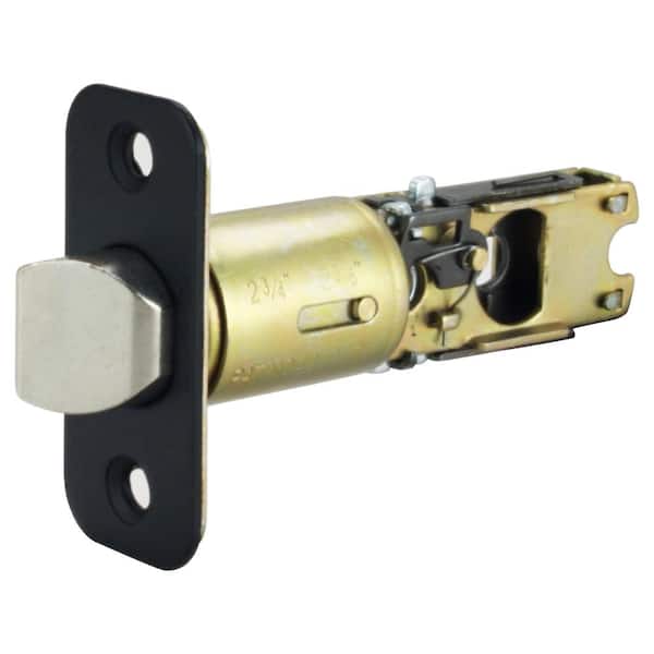 2-Way Matte Black Adjustable Round Corner Passage Latch