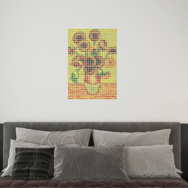 10 in. x 10 in. x 0.04 in. H Vinyl Peel and Stick Tile Backsplash, Decorative Wall Sticker Art Wall Decals (6-Pack)