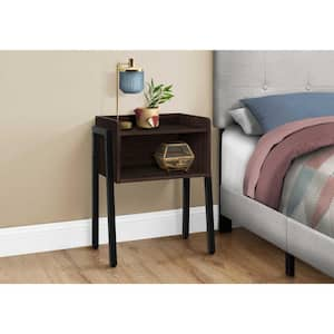 18.5 in. Espresso Rectangle MDF End Table