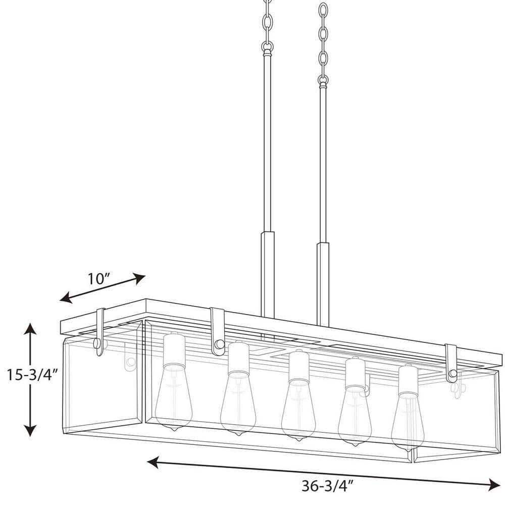 Elegant Modern Brushed Nickel Linear Chandelier with Beveled Glass