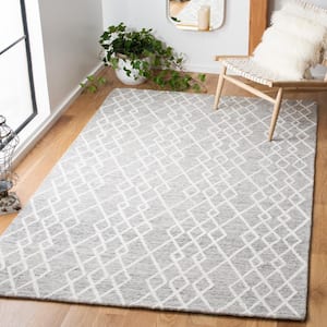 Metro Grey/Ivory Doormat 2 ft. x 3 ft. Diamond Geometric Area Rug