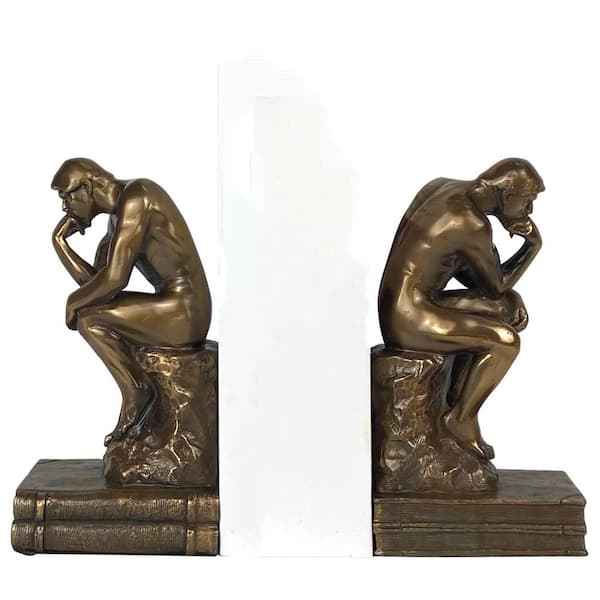 Unbranded Bookends Gold Decorative Unique Book Ends, 2 Pack