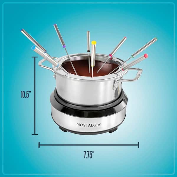 Nostalgia 8 Stick Stainless Steel Fondue Pot NFND8SS6A - The Home
