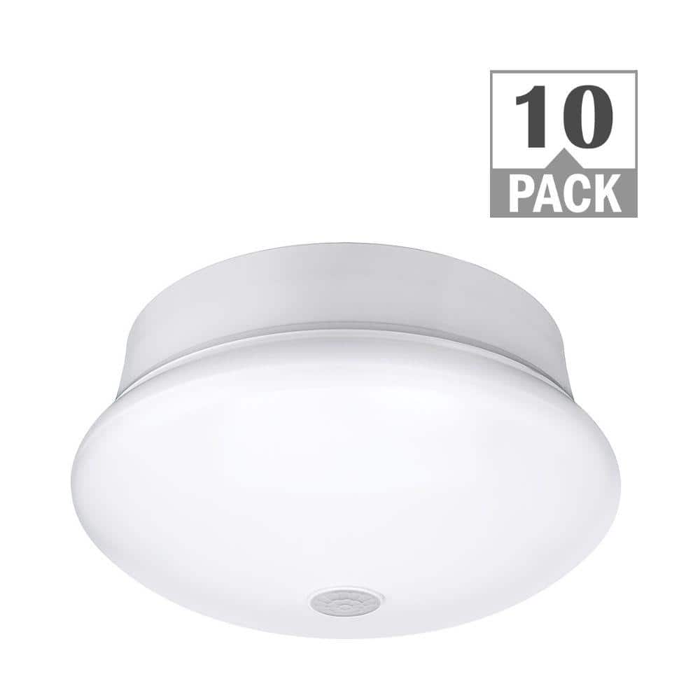 Spin Light 7 in. Motion Sensing Garage Light LED Flush Mount 830LM 11.5W E26 Medium Base Bright White 4000K (10-Pack) price history on PriceWatchPro