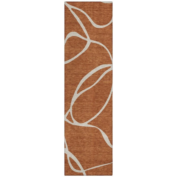 Addison Rugs Chantille Machine Washable Indoor/Outdoor Abstract ACN999 Paprika 2 ft. 3 in. x 7 ft. 6 in. Area Rug