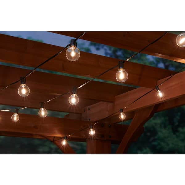 Hampton Bay 25-Light 25 ft. Outdoor Plug-in Globe LED G40 Bulb String-Light